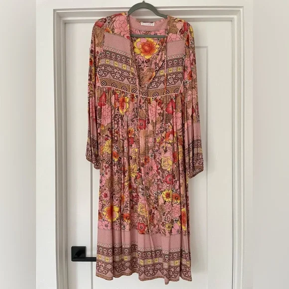 Amazon | Dresses | Boho Floral Long Sleeve Midi Dress | Poshmark